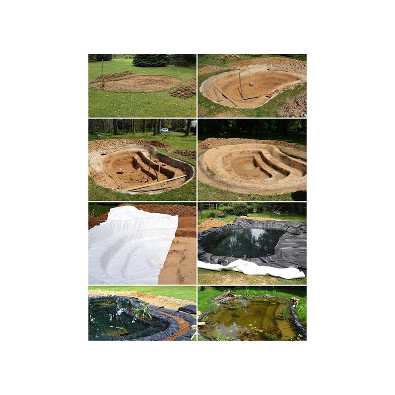 Bâche bassin 1,20mm Premium EPDM  + Feutre 400g