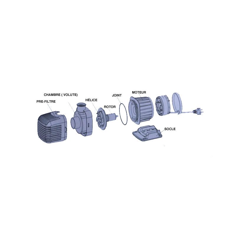 Schema Pompe de bassin 5000 L/H TRS