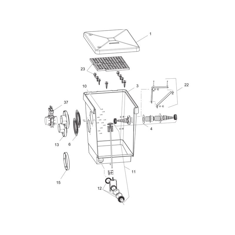Schema ProfiClear M 1 Chambre de pompes Oase