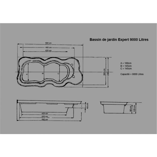 Bassin jardin Préformé Expert 9000L - Expert Bassin