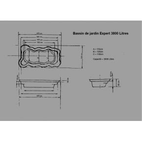 Bassin de jardin Préformé Expert 3800L