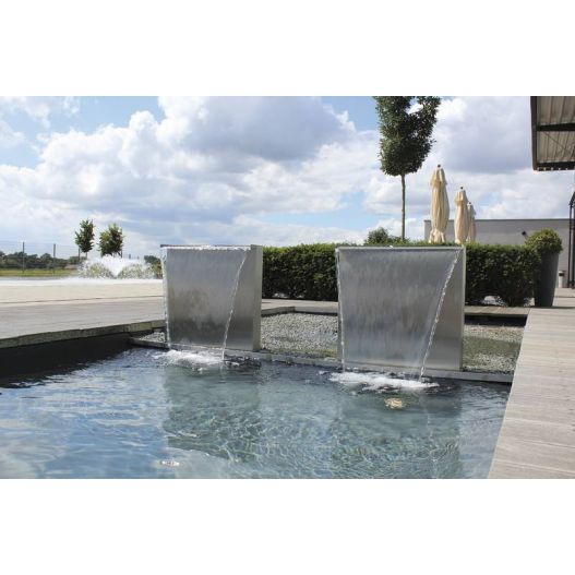 Photo Kit Pied Lame d'eau Waterfall Set 60 cm inox OASE