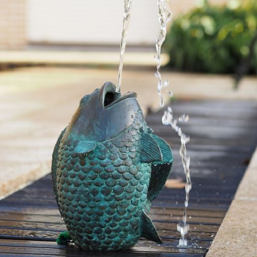 Statue Bronze Poisson