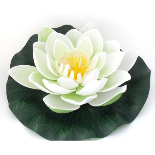 FLEUR FLOTTANTE ARTIFICIELLE BLANCHE Ø17CM