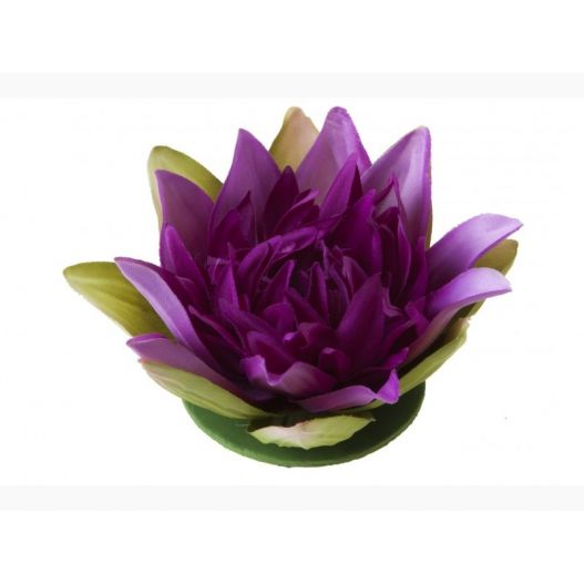 Photo FLEUR FLOTTANTE ARTIFICIELLE VIOLETTE Ø13CM