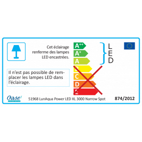 Classe énergétique LunAqua Power LED XL 3000 Spot
