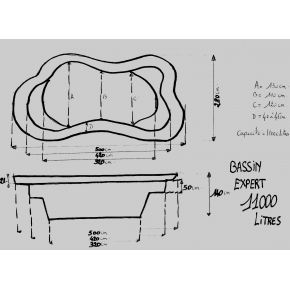 Bassin de jardin Préformé Expert 11000L