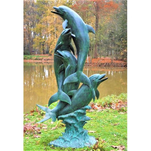 Statue Bronze Dauphins