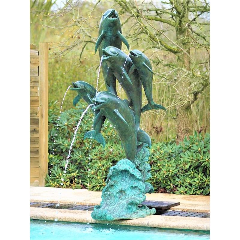 Statue Bronze Dauphins