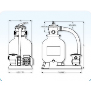 Platine de filtration piscine 5 à 10m3