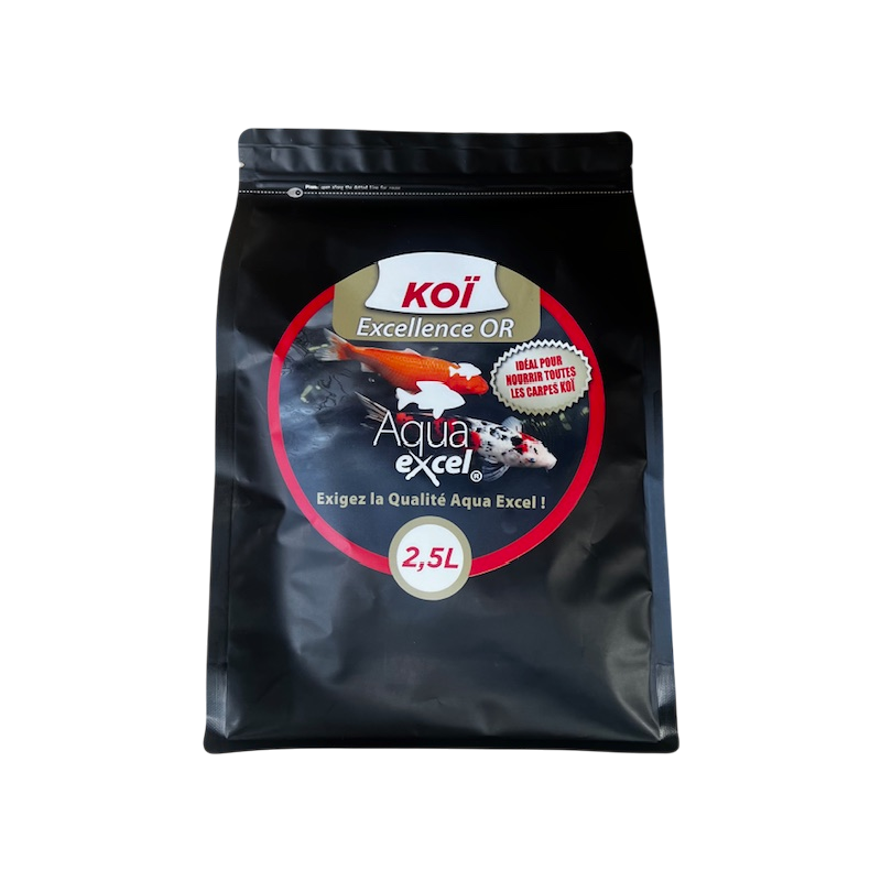 Nourriture poisson Carpe Koi Excellence OR Boost 2,5L Aqua Excel
