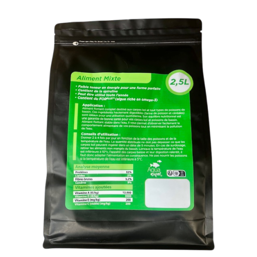 Nourriture poisson Aqua Excel Mixte 2,5L