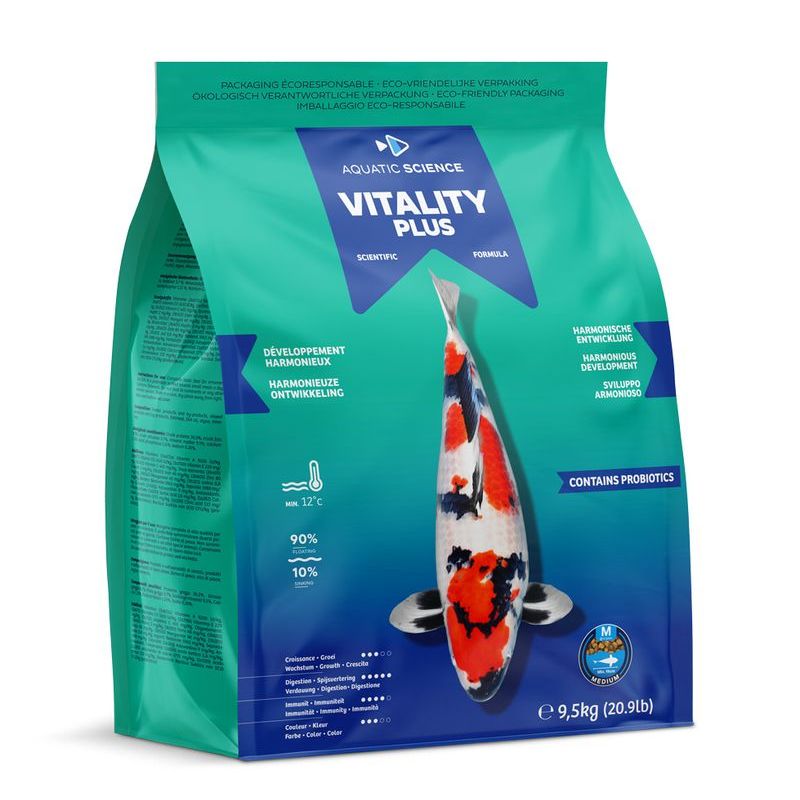 Nourriture poisson Vitality Plus M 9.5KG aquatic science