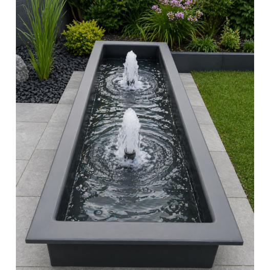 Bassin Rectangulaire 225x60x35 cm 300L