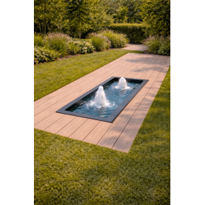 Bassin Rectangulaire 225x60x35 cm 300L