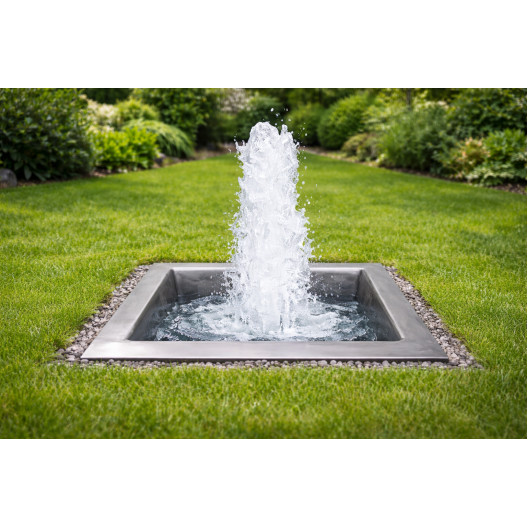 Bassin fontaine carré 70x70x35 cm 110L