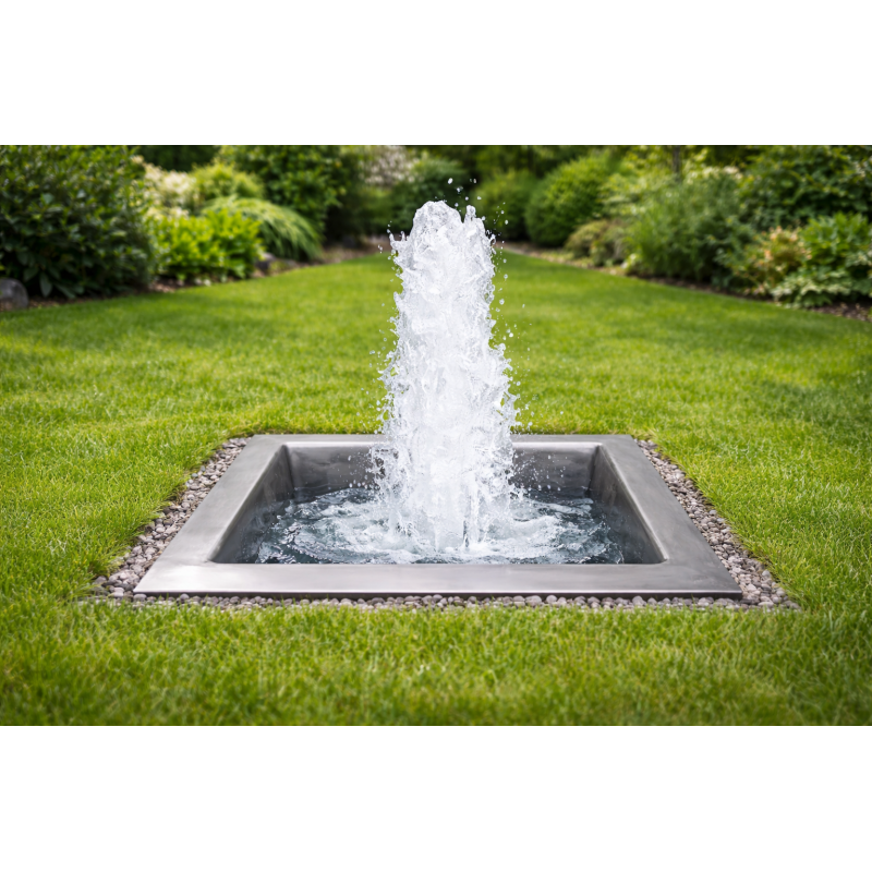 Bassin fontaine carré 150x150 x45 cm 750L