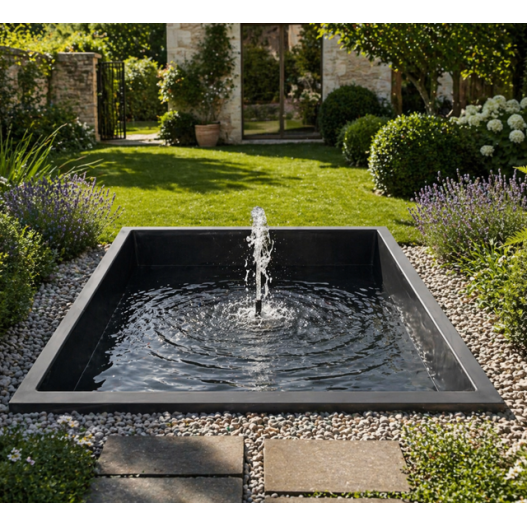 bassin 220x220 avec jet d'eau