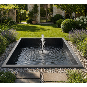 Bassin fontaine carré 120x120 x35 cm 500L