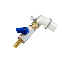 Assemblage de vanne en métal et plastique pour pompe a air sortie 8mm
