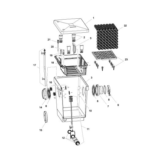 Schema ProfiClear M 4 Bioballs Oase