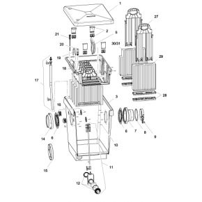 Schema ProfiClear M 3 mousses filtrantes Oase