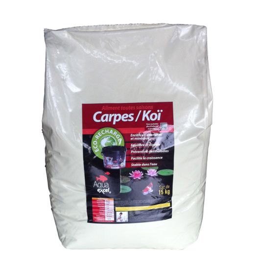 Nourriture poisson Eco recharge Aqua Excel Koi 15kg