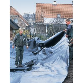 Liner de bassin en PVC 5 m x 2 m 0,5 mm, noir, bâche pour le bassin de  jardin