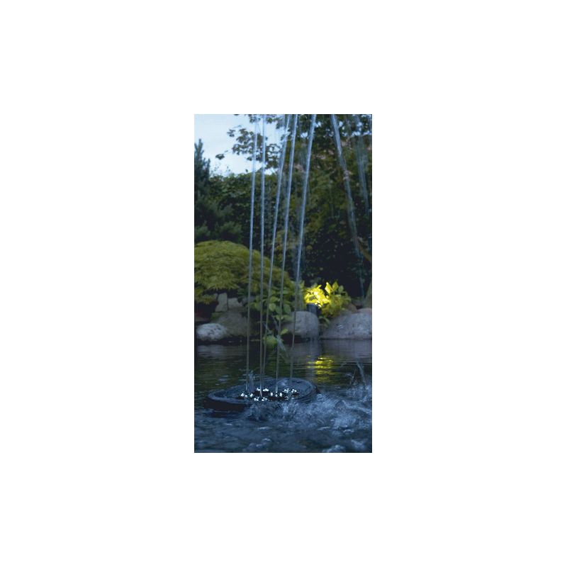 Fontaine Pompe fontaine Water Starlet Jeu d'eau flottant éclairé par LED