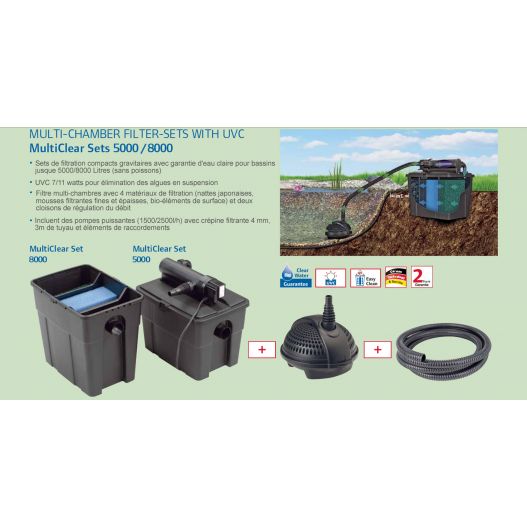 Exemple Kit filtration bassin pondomulticlear 5000