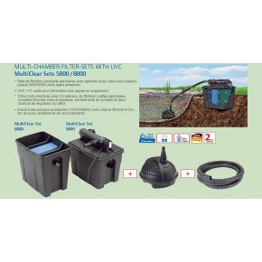 Kit filtration bassin pondomulticlear 8000