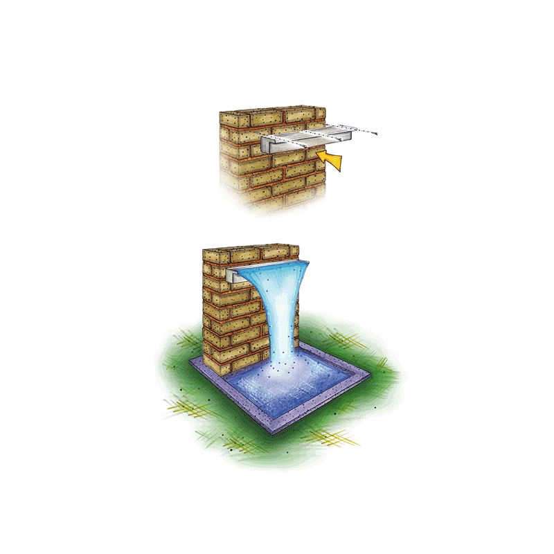 Exemple Lame d'eau en acier inox Waterfall 30 cm OASE